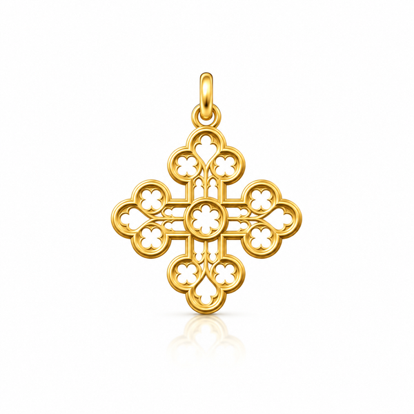 Croix Carrée trilobée