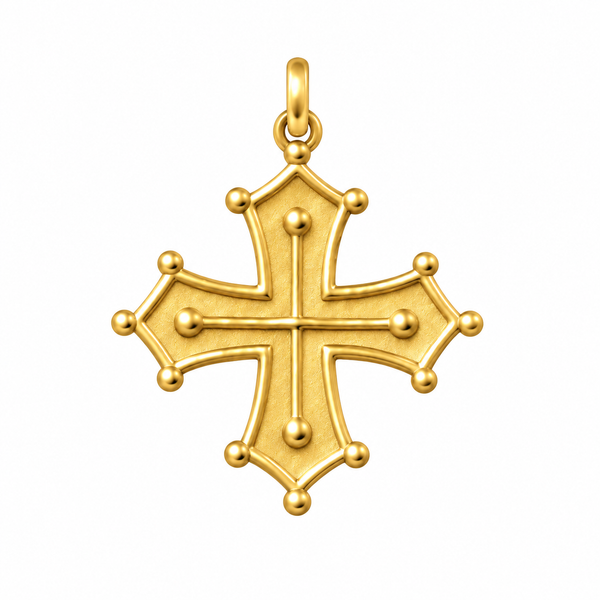 18-karat gold Occitan cross – 18-karat Yellow Gold – Manufacture Mayaud
