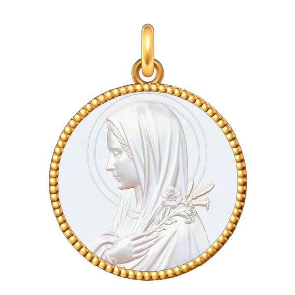 Médaille Entourage Perlé : Les Vierges