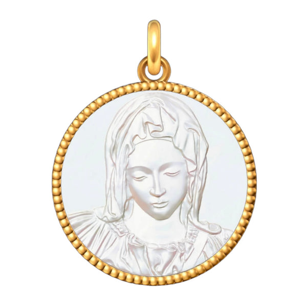 Médaille Entourage Perlé : Les Vierges