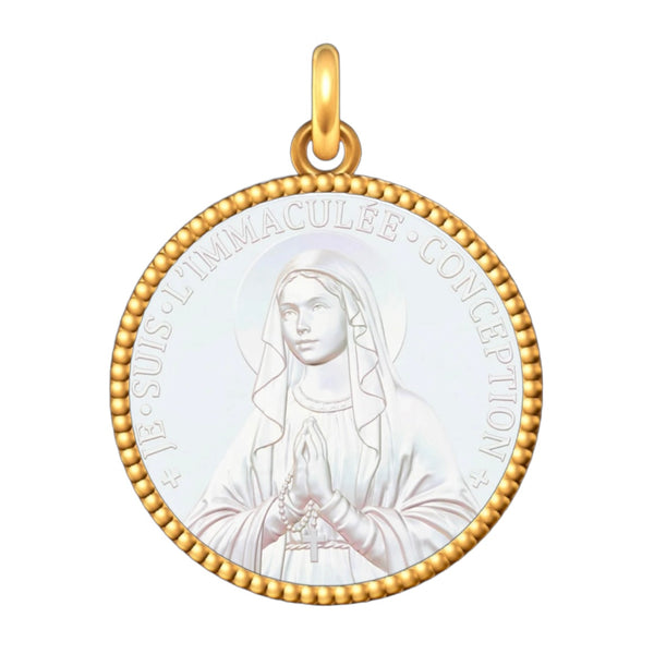 Médaille Entourage Perlé : Les Vierges