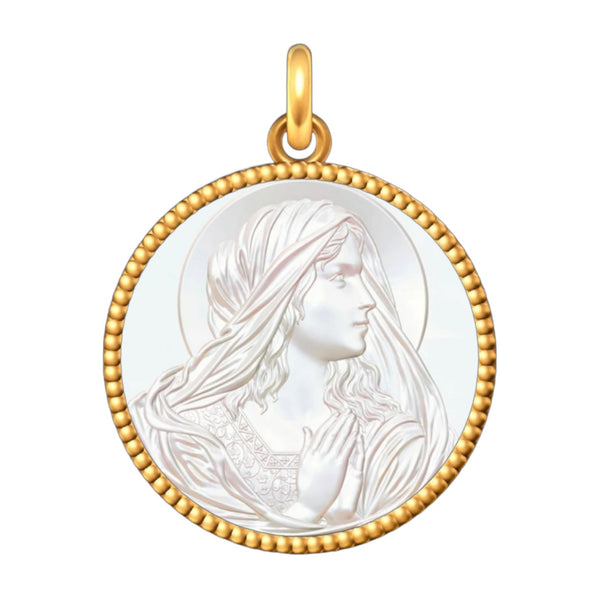 Médaille Entourage Perlé : Les Vierges