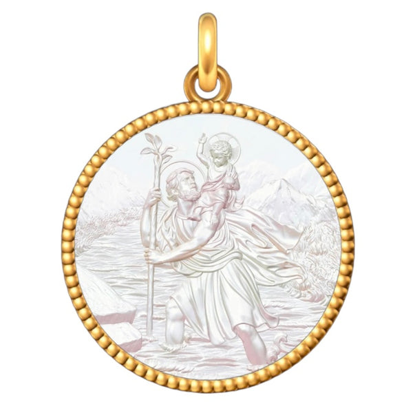 Médaille Entourage Perlé : Les Saints