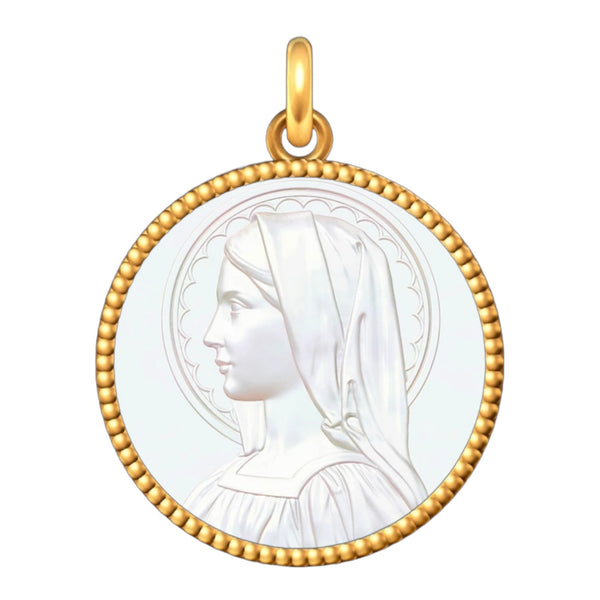Médaille Entourage Perlé : Les Vierges