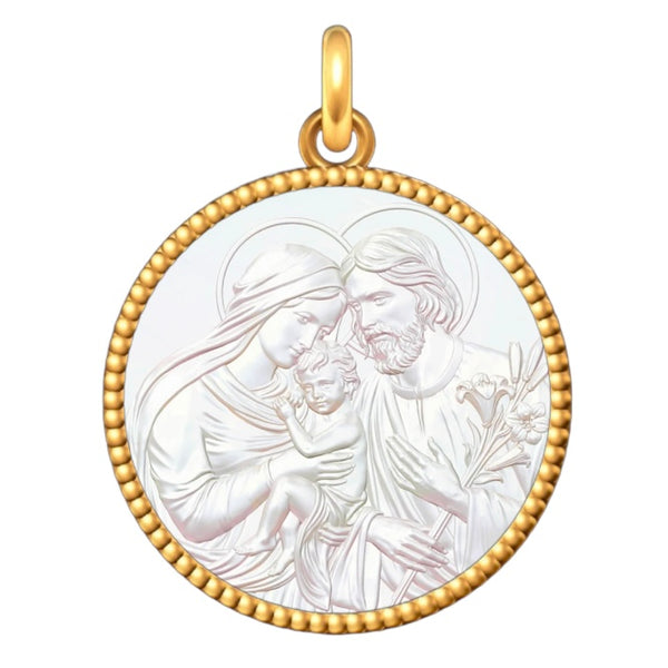 Médaille Entourage Perlé : Les Saints