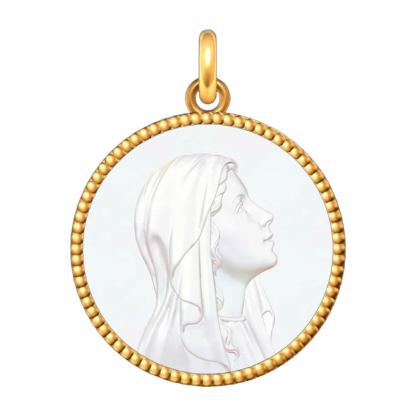 Médaille Entourage Perlé : Les Vierges