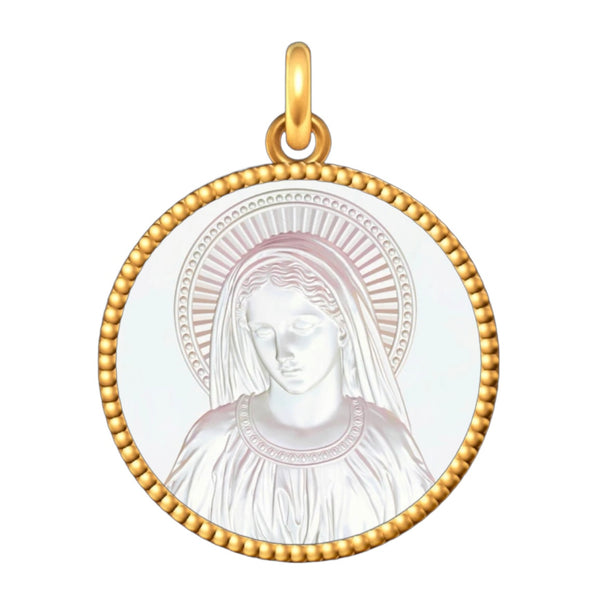Médaille Entourage Perlé : Les Vierges