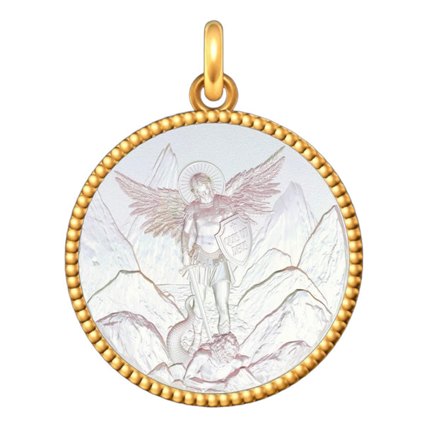 Médaille Entourage Perlé : Les Saints