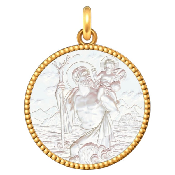 Médaille Entourage Perlé : Les Saints