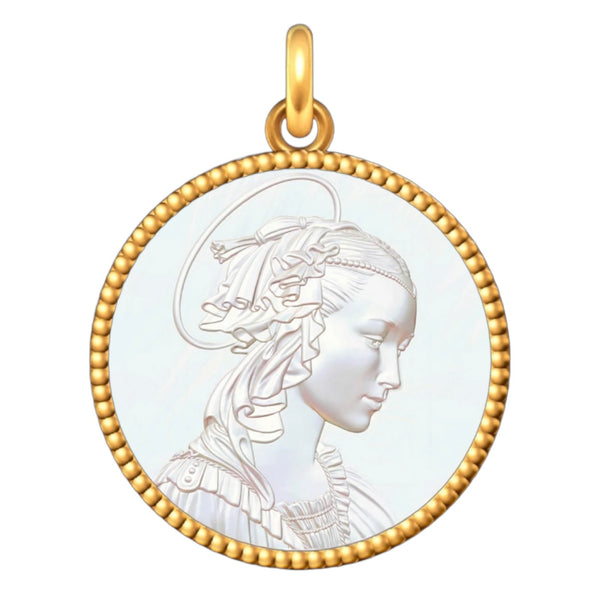 Médaille Entourage Perlé : Les Vierges