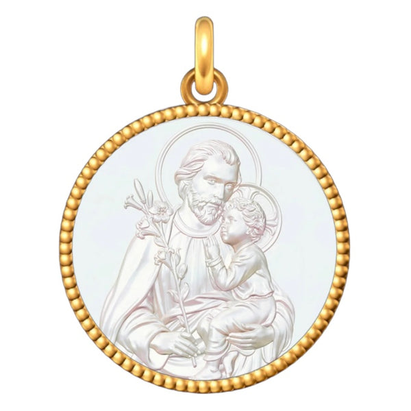 Médaille Entourage Perlé : Les Saints