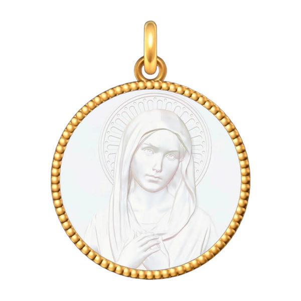 Médaille Entourage Perlé : Les Vierges