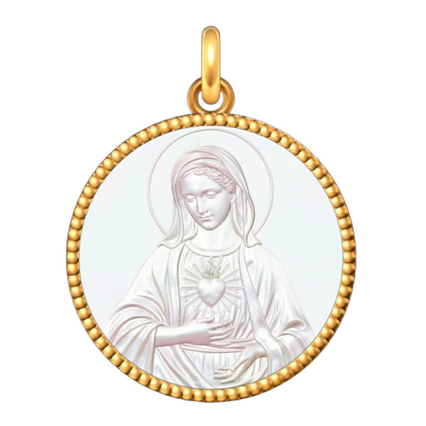 Médaille Entourage Perlé : Les Vierges