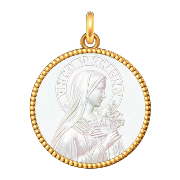 Médaille Entourage Perlé : Les Vierges