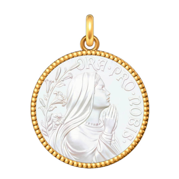 Médaille Entourage Perlé : Les Vierges