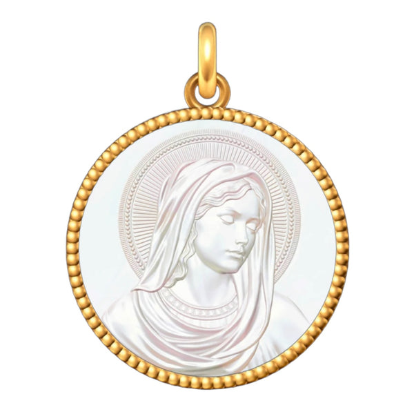 Médaille Entourage Perlé : Les Vierges