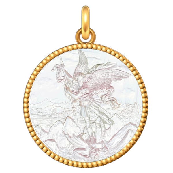 Médaille Entourage Perlé : Les Saints