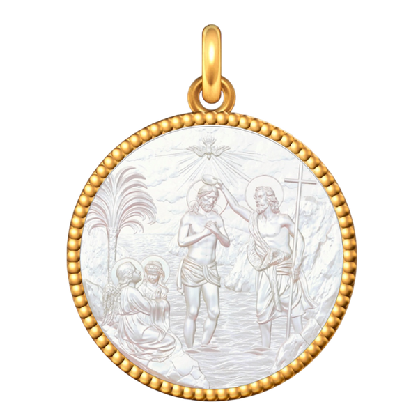 Médaille Entourage Perlé : Les Christ