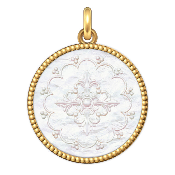 Médaille Entourage Perlé : Les symboles