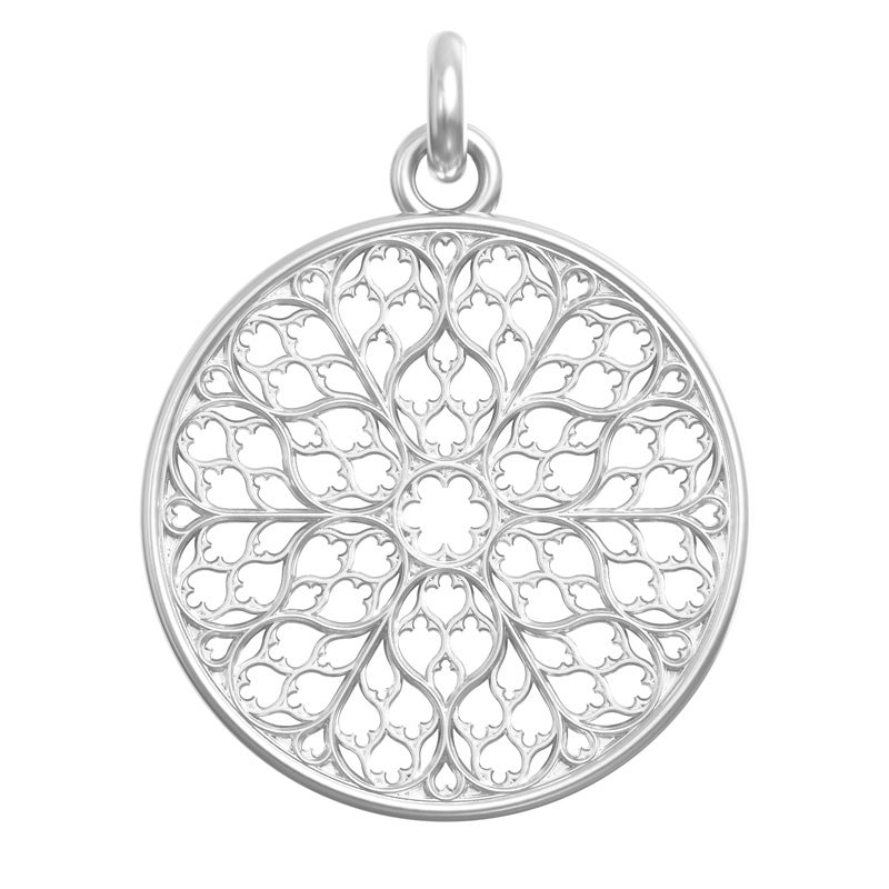 Bague En Argent Massif Avec Motif Rosace - Taille 48 - Occasion, Style Vintage Et Détaillé