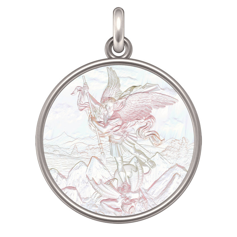 Médaille Saint Michel Archange En Argent 925 - Traitement Anti-oxydant - Fabriqué En Italie