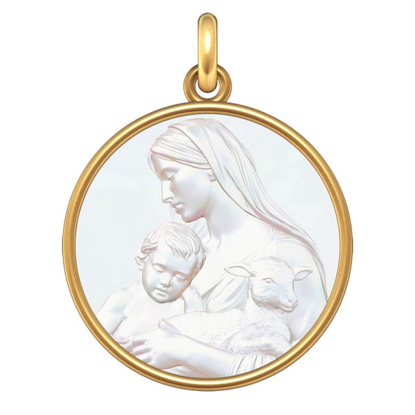 Médaille Vierge à l'Enfant et l'Agneau