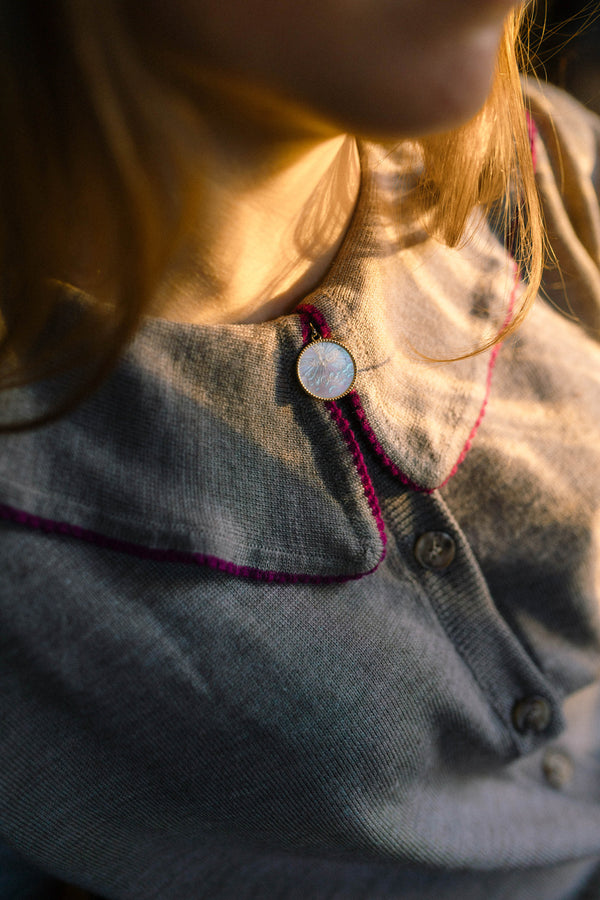 Médaille Colombe Divine Entourage Perlé