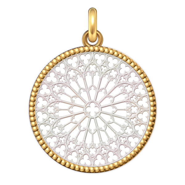 Rosace Notre Dame de Paris et son Entourage Perlé