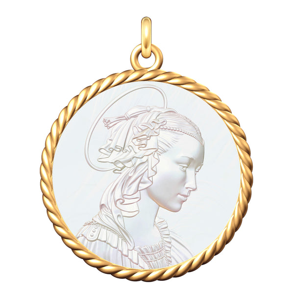 Médaille Entourage Corde : La Vierge Adoration