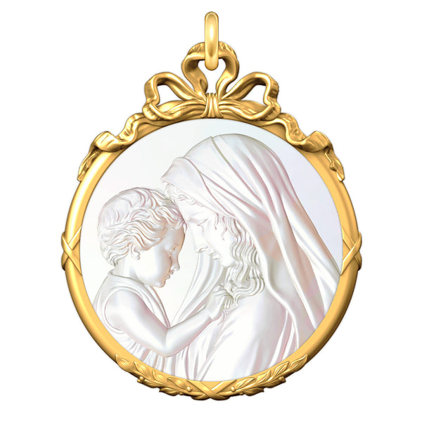 Médaille Entourage Noeud: Les Vierges à l'Enfant