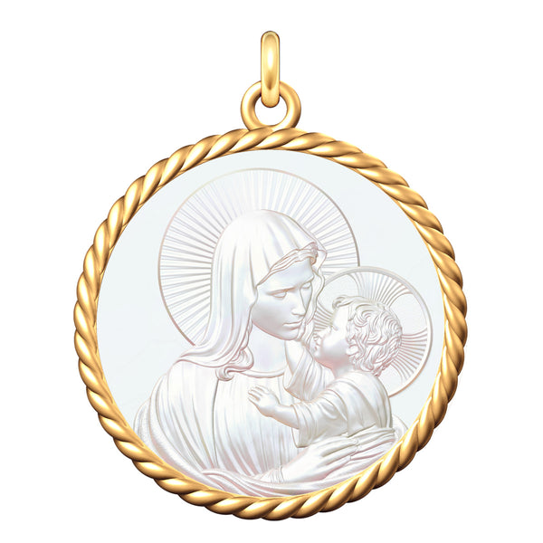 Médaille Entourage Corde: Les Vierges à l'Enfant