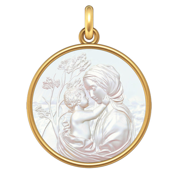 Médaille Vierge à l'Enfant Le Regard
